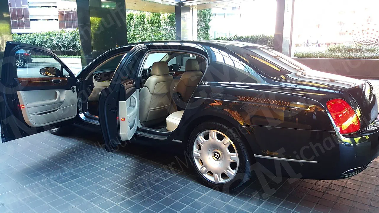 Bentley with open doors