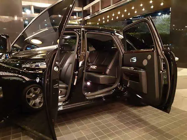 Rolls Royce with open doors
